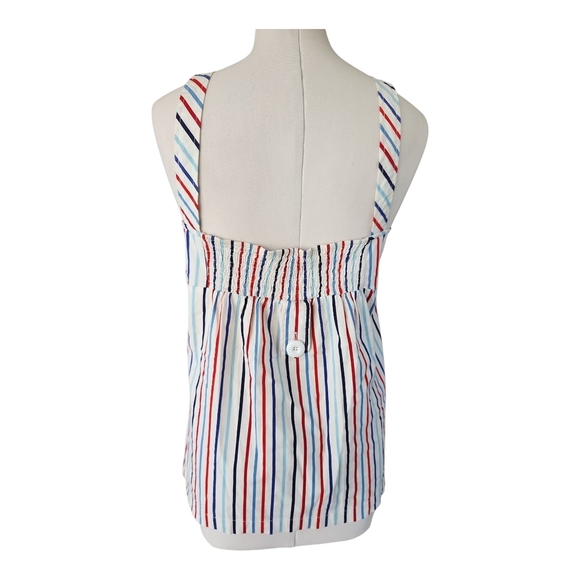 Akira Chicago Multicolor Striped Sleeveless Tank Top – S L – Red, White & Blue - Picture 5 of 12